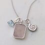 The Trio' Rose Quartz Sterling Silver Necklace, thumbnail 4 of 11