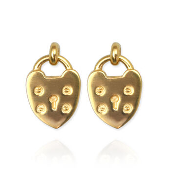 Padlock Heart Earrings, 9 of 12