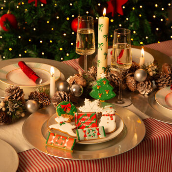 Biscuiteers Hand Iced Chocolate Merry And Bright Luxe, 2 of 2