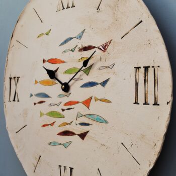 Shoal Of Fish Oversized Pendulum Wall Clock, 2 of 7