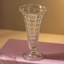 Vintage Mid Century Art Deco Glass Vase Clear, thumbnail 1 of 2