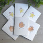 Pack Of Six Christmas Star And Chicken Cards, thumbnail 1 of 3
