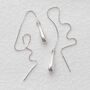 Sterling Silver Teardrop Threader Earrings, thumbnail 3 of 5
