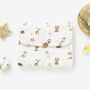 Woodland Animals Organic Baby Travel Changing Mat, thumbnail 1 of 4