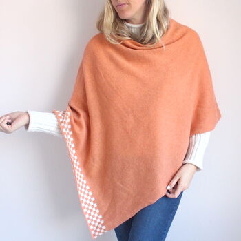 Checkerboard Lambswool Poncho, 9 of 9