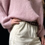 Slouchy V Neck Mohair Mix Jumper, thumbnail 2 of 5