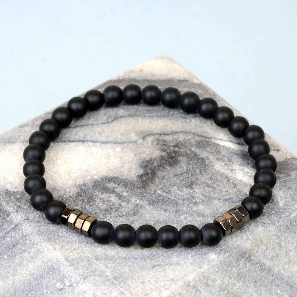 Onyx Mens Bracelet By Bobby Rocks | notonthehighstreet.com