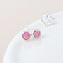 Sterling Silver Pink Opal Micro Stud Earrings – 3mm, thumbnail 5 of 7