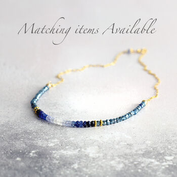 Ombre Blue Sapphire Bracelet In Silver Or Gold, 8 of 11