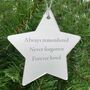 Memorial Mirrored Acrylic Star Hanging Decoration, thumbnail 3 of 5