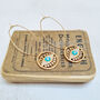 Gold Evil Eye Oval Hoop Earrings In A Bottle, thumbnail 2 of 2