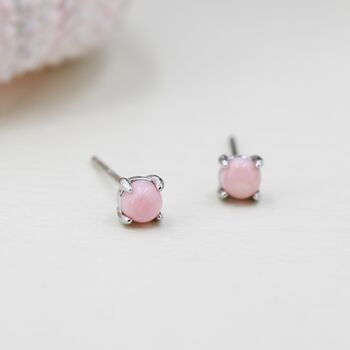 Sterling Silver Mother Of Pearl From The Queen Conch Shell Stud Earrings, 4 of 10