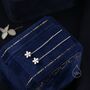 Sterling Silver Tiny Forget Me Not Flower Ear Threaders, thumbnail 6 of 10