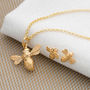 Bee Jewellery Set, Sterling Silver Or Gold Plated, thumbnail 1 of 8