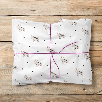 Cow Gift Wrapping Paper Roll Or Folded, 2 of 3