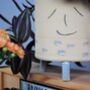 Smiley Face Personalised Blue Fish Plant Pot, thumbnail 2 of 6
