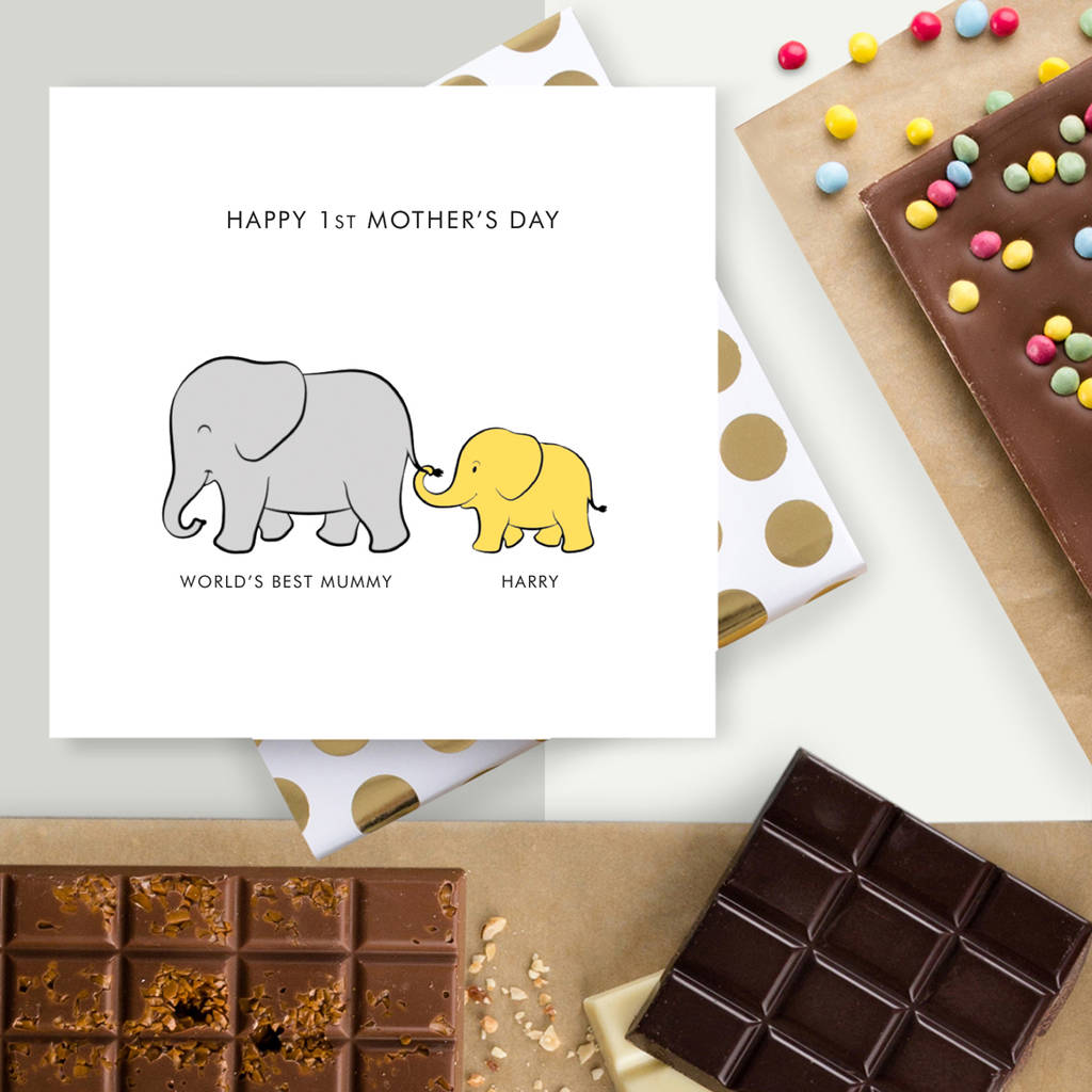 Scrumptious 1st Mother's Day Artisan Chocolate Card, 1 of 8