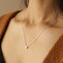 Tiny Crystal Heart Pendant Necklace, thumbnail 5 of 9