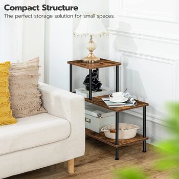 Narrow Side Table Slim Bedside Table Small Storage, 4 of 9