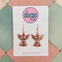 Christmas Angel Glitter Earrings, thumbnail 1 of 4