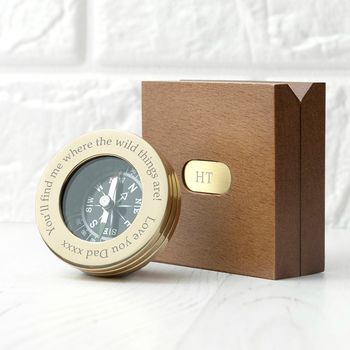 Personalised Adventures Compass With Monogram Box, 5 of 5