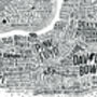 Music Map Of London Print, thumbnail 6 of 9