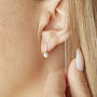 Gold Plated Pearl Stud Earrings, thumbnail 3 of 6