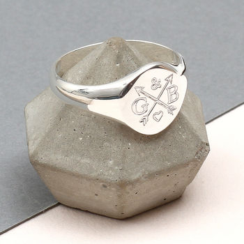 Personalised Sterling Silver Love Match Ring, 2 of 6