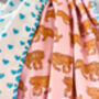 Handmade Block Print Dohar Blanket | Pink Tiger, thumbnail 3 of 5