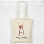 Staffie Dog Christmas Tote Bag, thumbnail 1 of 2
