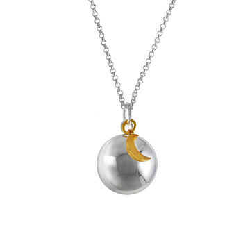 Pregnancy Baby Chime Necklace With Moon Charm, 3 of 6