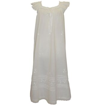 Ladies White Cotton Nightdress 'Margo', 6 of 6