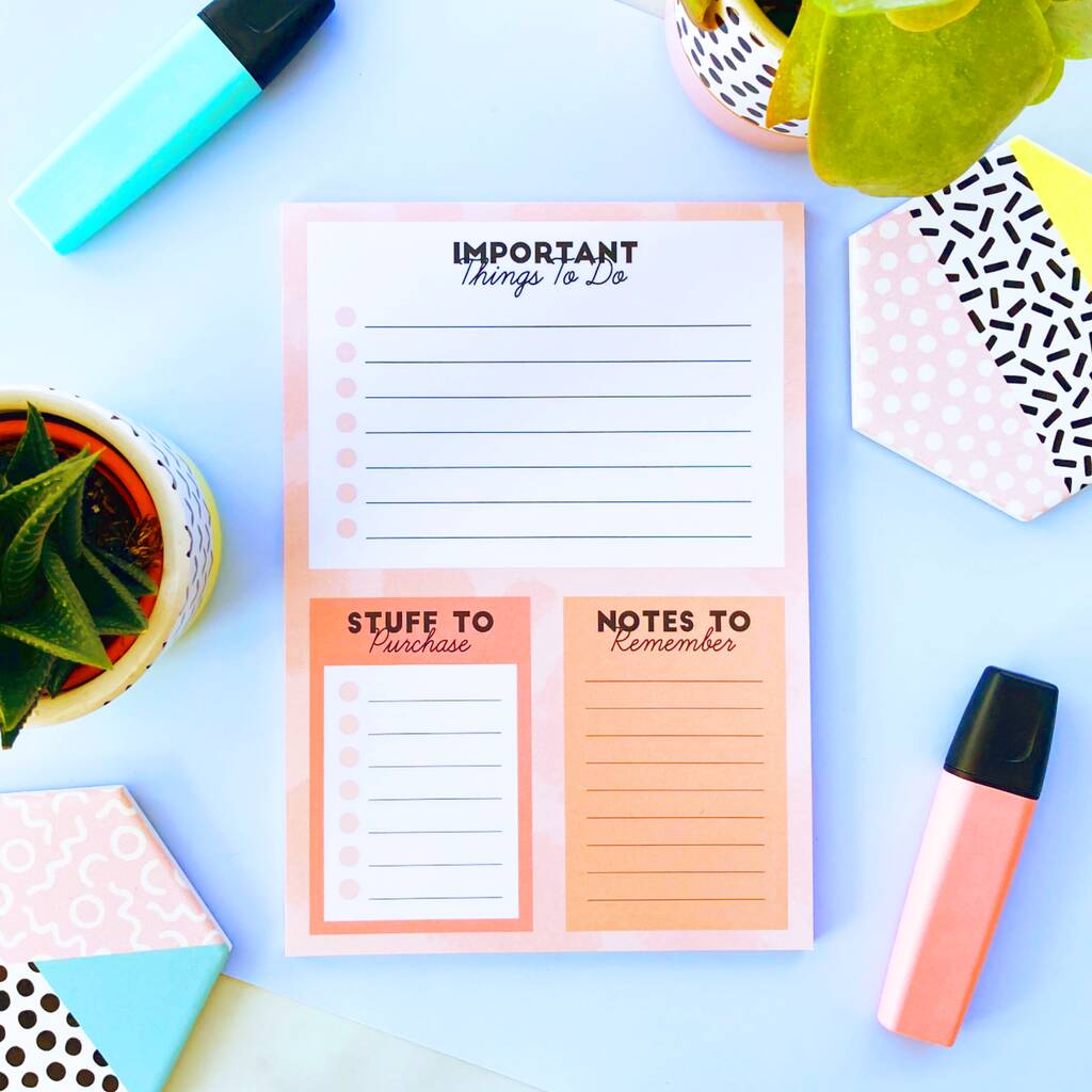 A5 Daily Desk Planner By CoconuTacha Notonthehighstreet