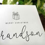 Christmas Card For Grandson, To A Special Grandson Christmas Card, Personalised Card For Grandson, Handmade Card, thumbnail 3 of 4