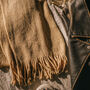 Luxury Golden Peach Rib Knit Scarf, thumbnail 2 of 3