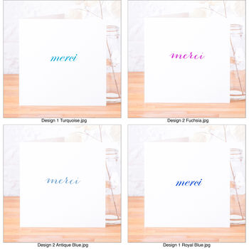Single Or Pack Of French 'Merci' Thank You Cards, 3 of 10