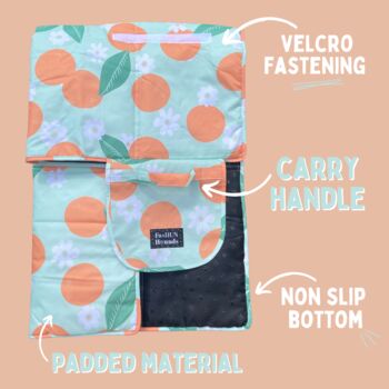 Dog Portable Travel Mat | Oranges And Blossoms, 4 of 4