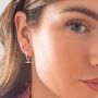 Sterling Silver T Bar Hoop Personalised Earrings, thumbnail 1 of 5