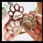 Personalized Dog Paw Keychain – Name Engraved Key Ring, thumbnail 1 of 2