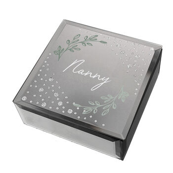 Personalised Botanical Diamante Mirrored Trinket Box, 5 of 5