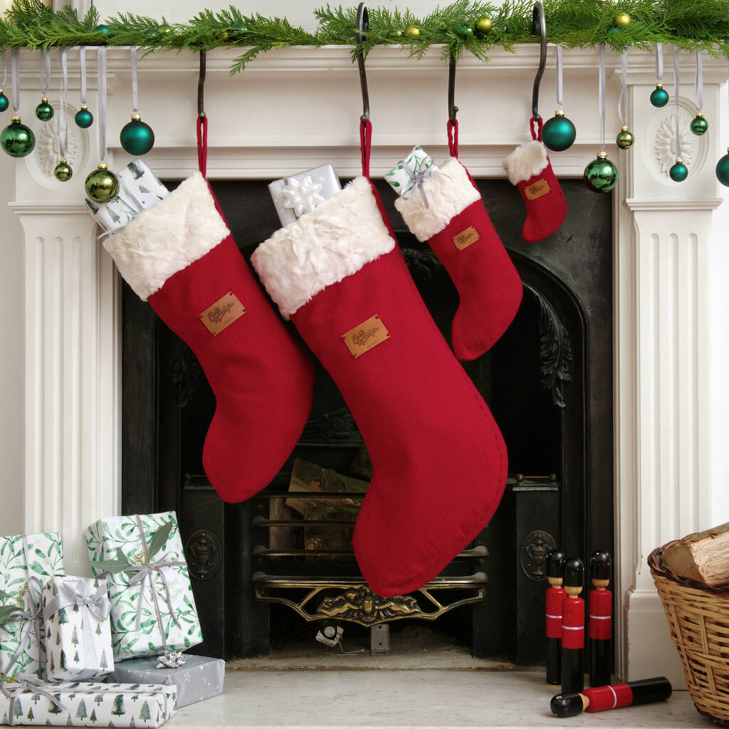 Luxury Personalised Christmas Stocking In Many Sizes By Santa's little workshop | notonthehighstreet.com