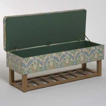 Bespoke Floral Fabric Storage Bench For Shoes, 5 of 10