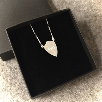 Silver Shield Necklace. Strong Woman, 7 of 7