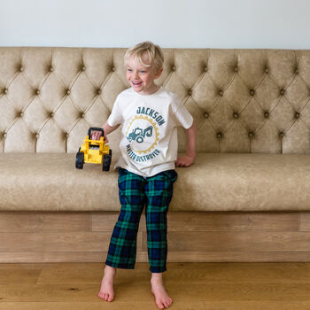 Personalised Father's Day Daddy Digger Matching Pyjamas, 9 of 9