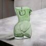 Large Green Female Body Glass Vase, thumbnail 1 of 4