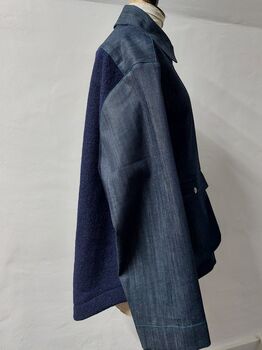 Lancer Parka Style Denim Jacket With Boiled Wool Back, 4 of 6