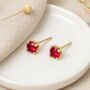 9ct Gold July Birthstone Stud Earrings – 4mm, thumbnail 1 of 5