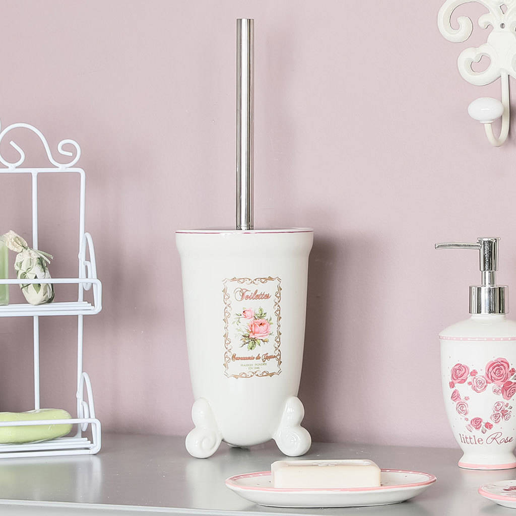 vintage rose toilet brush store by dibor