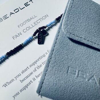 Aston Villa Avfc Bead Bracelet With Heart Charm, 5 of 6