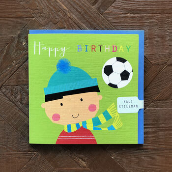 Footballer Happy Birthday Card, 3 of 5